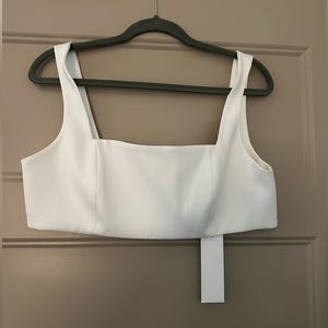 White Story white crop top